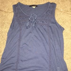 blue dressy tank top for teens worn once